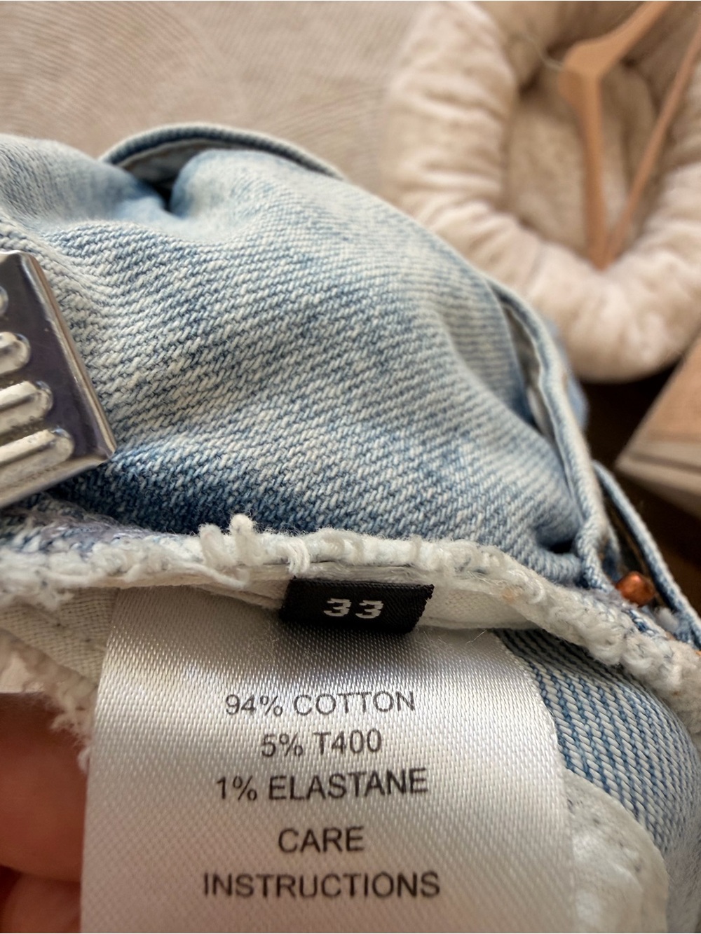 Motel Rocks Low Rise Light Wash Flared Jeans - Light Blue - Picture 4 of 5